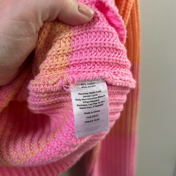 Talbots ombré pink sweater new medium petite - Picture 3 of 4